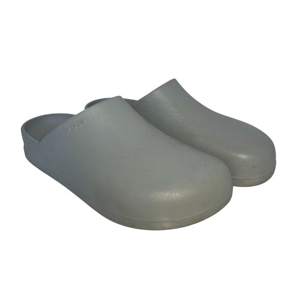 Crocs Dylan Clogs Slip On Shoes Slides Gray Unisex Men 8 Women 10 - Picture 1 of 7